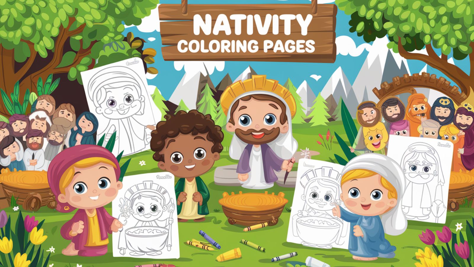 Nativity Coloring Pages – Download Free PDFs For Kids 🕊️🌟🎄👼