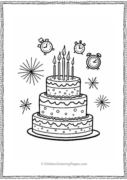 New Year S Eve Celebration Cake Free PDF Printable