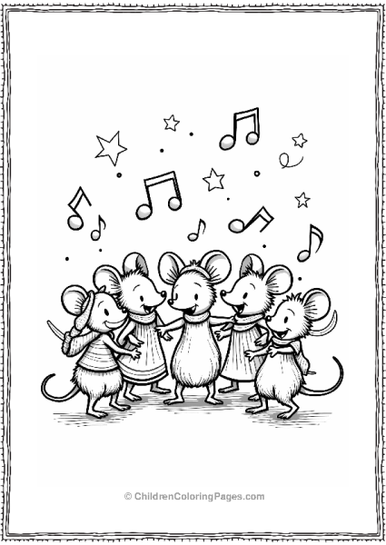 Nutcracker Dancing Mice In Festive Attire Free PDF Printable