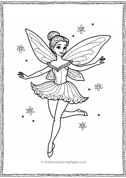 Nutcracker Dancing Sugar Plum Fairy In A Snowy Dance Free PDF Printable