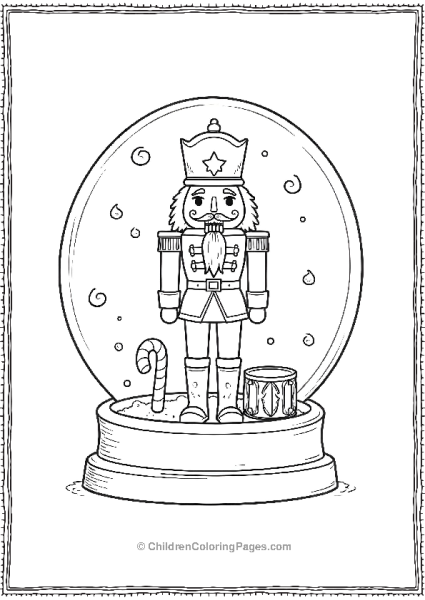 Nutcracker In A Snow Globe Free PDF Printable