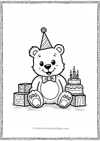 Nutcracker Whimsical Toy Bear With Birthday Cake Free PDF Printable