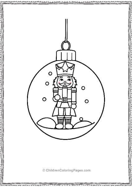 Ornament With A Nut Cracker Free PDF Printable