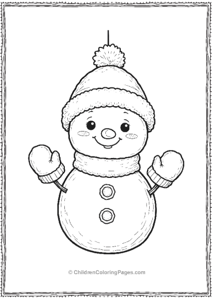 Ornament With Baby Snowman Free PDF Printable