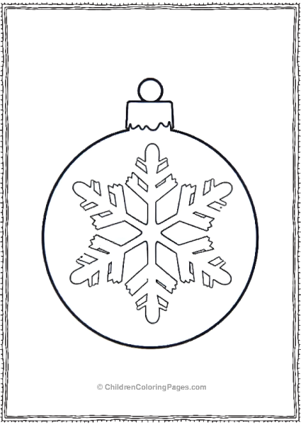 Ornament With Bold Snowflake Free PDF Printable