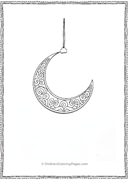 Ornament With Crescent Free PDF Printable