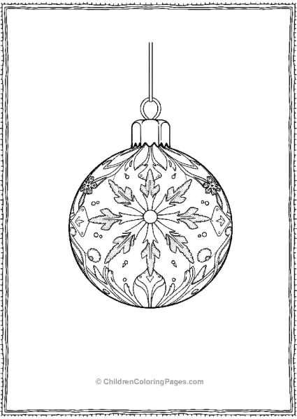 Ornament With Frosted Snowflake Free PDF Printable