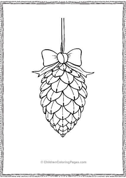 Ornament With Intricate Pinecone Free PDF Printable