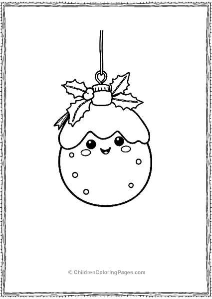 Ornament With Jolly Pudding Free PDF Printable