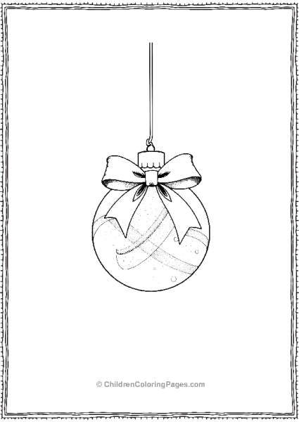 Ornament With Ribbons Free PDF Printable