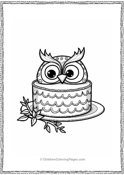 Owl Cake Design Free PDF Printable