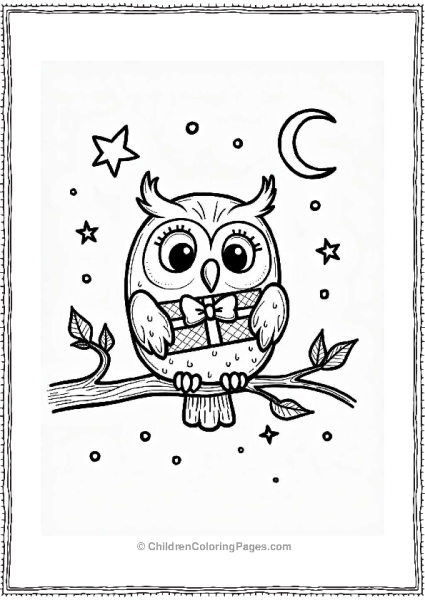 Owl Holding Chocolate On Valentine’s Day Free PDF Printable