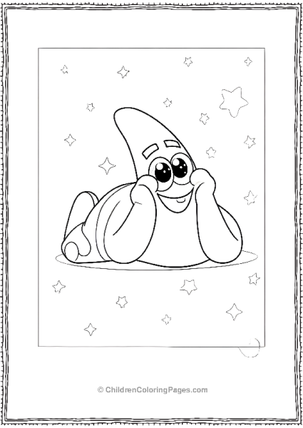 Patrick From SpongeBob Looking Cute Free PDF Printable