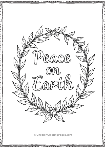 Peace On Earth Framed Free PDF Printable