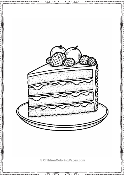 Peach Melba Cake Cross Section Free PDF Printable