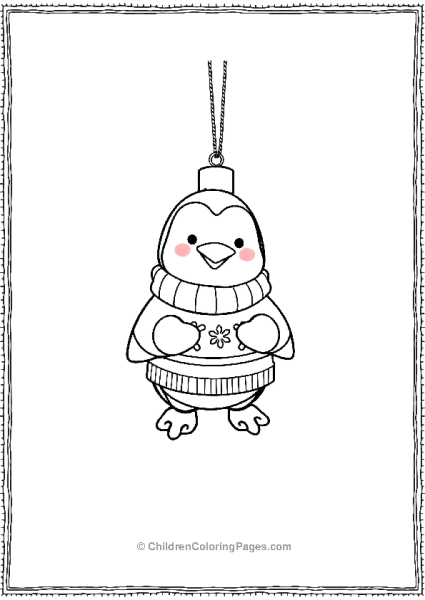 Penguin Ornament Free PDF Printable