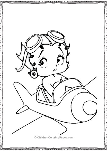 Pilot Betty Boop  Free PDF Printable