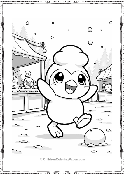 Piplup’s Festive Snowball Fight Free PDF Printable