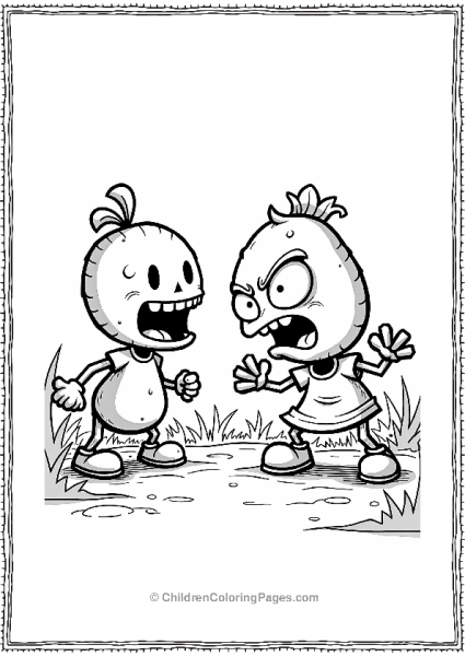 Plants Vs Zombies Bonk Choy Vs Zombie Battle Free PDF Printable