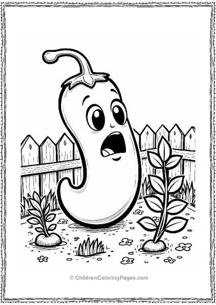 Plants Vs Zombies Chili Bean In A Vegetable Patch Free PDF Printable