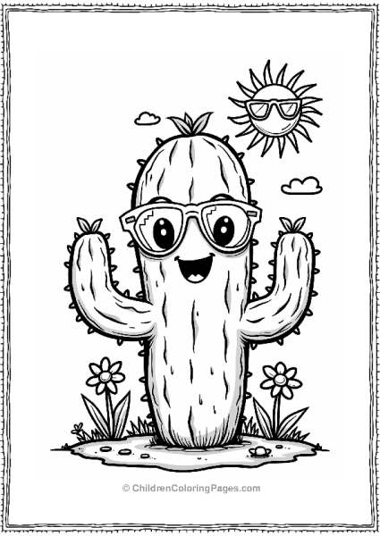 Plants Vs Zombies Growing Cactus With Flowers And Sun Free PDF Printable