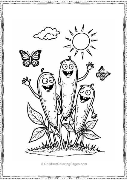 Plants Vs Zombies Happy Pea Pod Family In The Sun Free PDF Printable