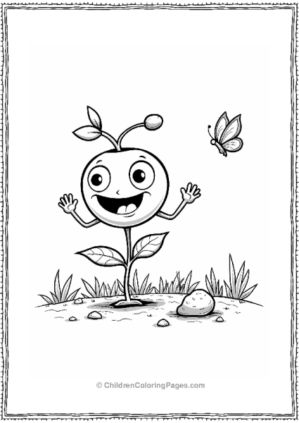 Plants Vs Zombies Peashooter In A Cheerful Field Free PDF Printable