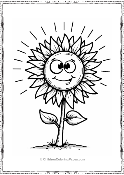 Plants Vs Zombies Sunflower Soaking Up Sunlight Free PDF Printable