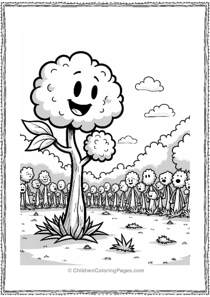 Plants Vs Zombies Whimsical Tree In A Park Of Zombies Free PDF Printable