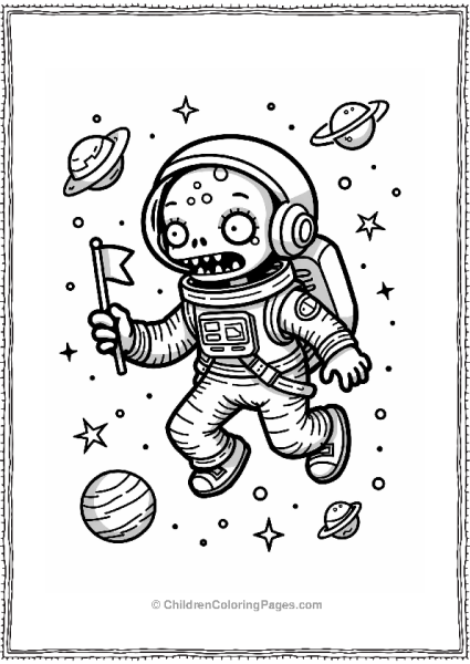 Plants Vs Zombies Zombie Astronaut In Space Free PDF Printable