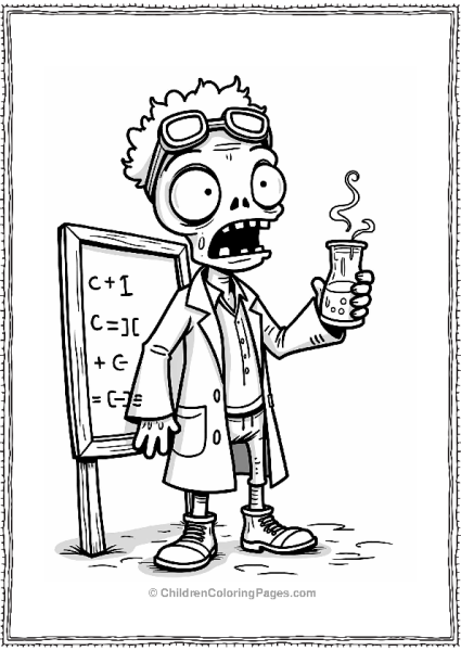 Plants Vs Zombies Zombie Scientist In A Lab Coat Free PDF Printable