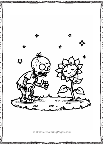 Plants Vs Zombies Zombie Sneak Attack On Sunflower Free PDF Printable