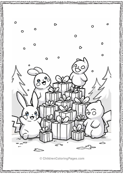 Pokémon Christmas Celebration Free PDF Printable