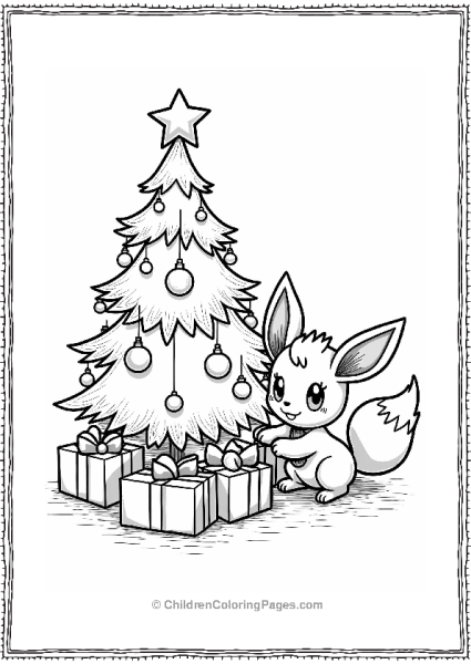 Pokémon Christmas Tree Decorating Free PDF Printable