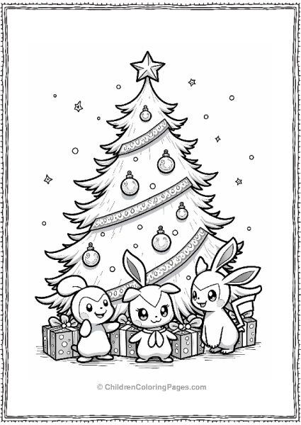 Pokémon Decorating A Christmas Tree Free PDF Printable