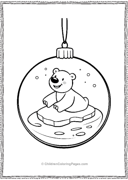 Polar Bear Ornament Free PDF Printable