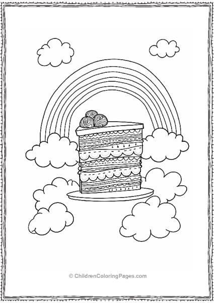 Rainbow Cake In The Sky Free PDF Printable