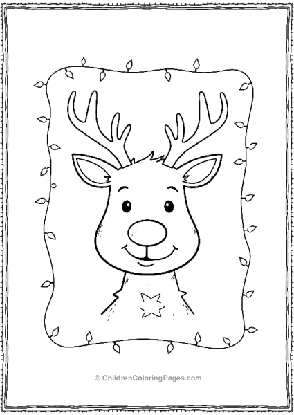 Rudolph The Reindeer With A Star On His Chest Free PDF Printable