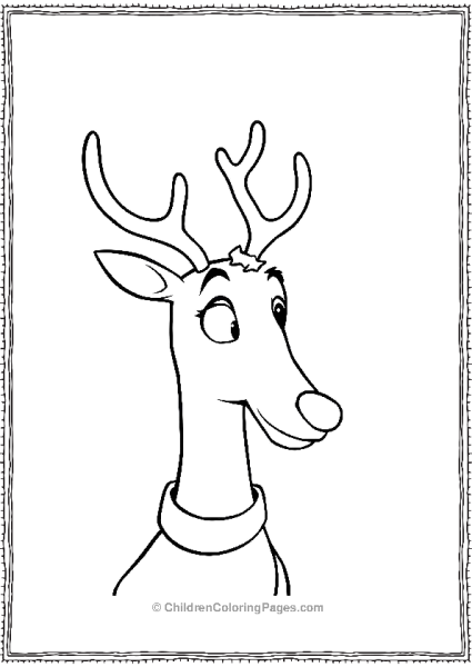 Rudolph With A Curious Expression Free PDF Printable