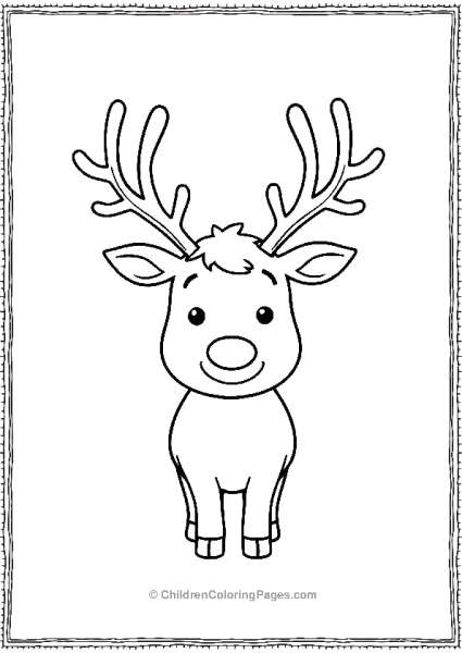 Rudolph With Big Eyes And A Smile Free PDF Printable