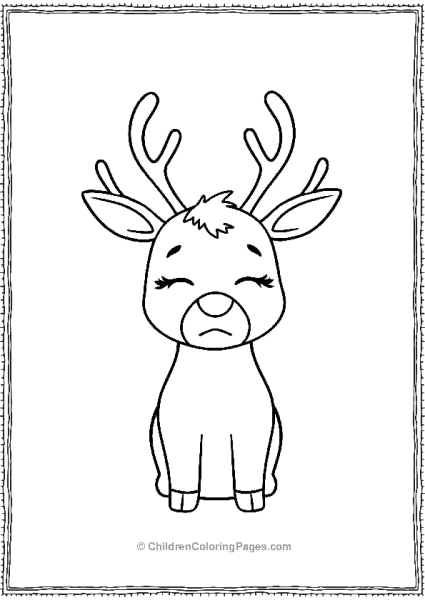 Rudolph With Droopy Eyes And Snout Free PDF Printable