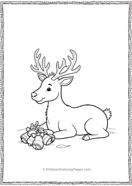 Rudolph With Jingle Bells Free PDF Printable