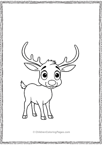 Rudolph With Wide Open Eyes Free PDF Printable