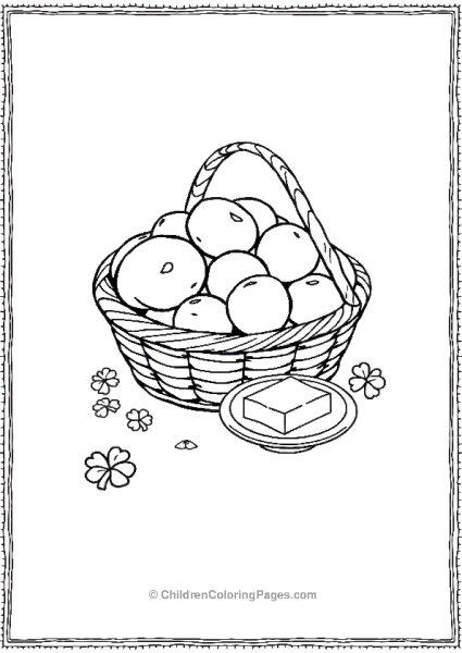 Saint Patrick’s Day Basket Of Potatoes And Butter Free PDF Printable