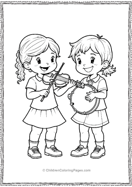 Saint Patrick’s Day Children Playing Irish Music Free PDF Printable