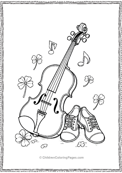 Saint Patrick’s Day Fiddle And Shoes Free PDF Printable