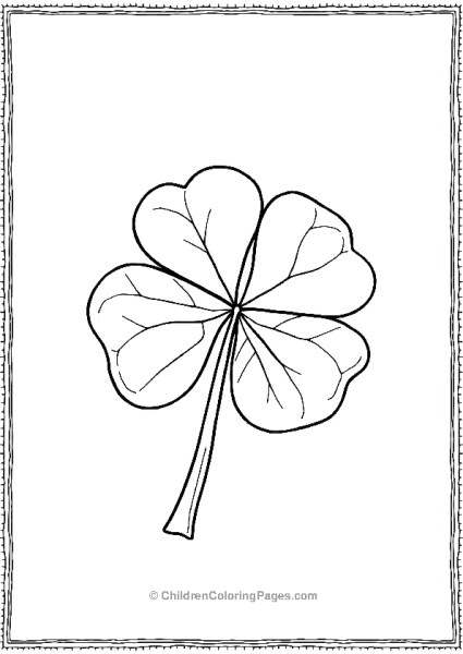 Saint Patrick’s Day Four Leaf Clover Free PDF Printable