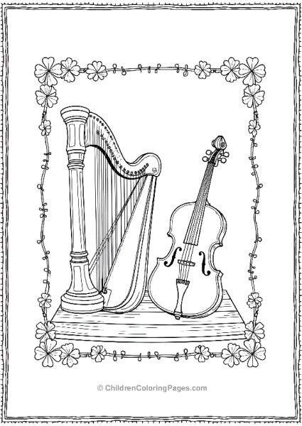 Saint Patrick’s Day Harp And Violin Setup Free PDF Printable