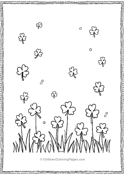 Saint Patrick’s Day Shamrock Field Free PDF Printable