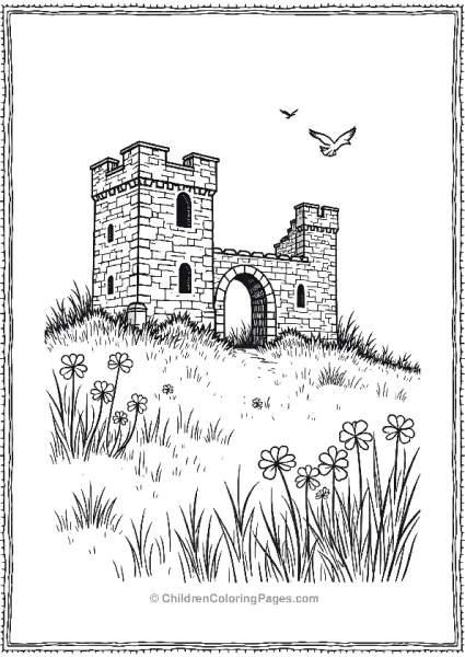 Saint Patrick’s Day Shamrock Meadow And Ruins Scaled Free PDF Printable